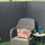 Tuinscherm PVC dubbelwandig antraciet